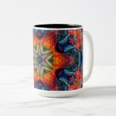 温自然度万華鏡のように千変万化するパターン勾配 ツートーンマグカップ (正面右)