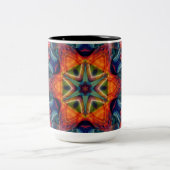 温自然度万華鏡のように千変万化するパターン勾配 ツートーンマグカップ (中央)