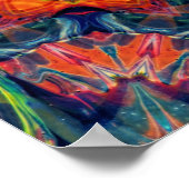 温自然度万華鏡のように千変万化するパターン勾配 ポスター (角)