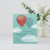 温色彩の鮮やか気球カスタムウェディングプログラム (スタンド正面)