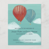 温色彩の鮮やか気球カスタムウェディングプログラム (正面)