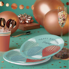 温色彩の鮮やか気球パーソナライズされた ペーパープレート