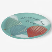 温色彩の鮮やか気球パーソナライズされた ペーパープレート (アングル)