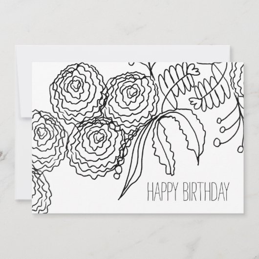 温色着色植物芸術 カード (正面)