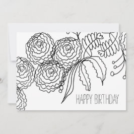 温色着色植物芸術 カード