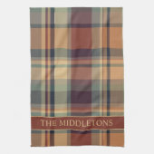 温褐色とクリームパーソナライズされた板 キッチンタオル (縦)