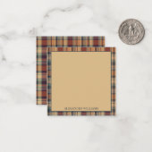 温褐色とクリームパーソナライズされた板 ノートカード (正面/裏面インサイチュ)