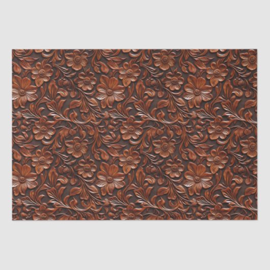 温褐色の花 薄葉紙 (正面)