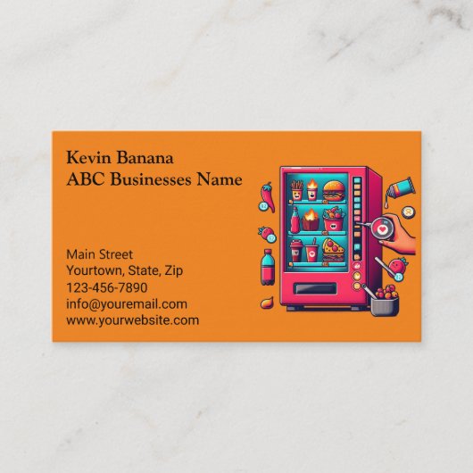 温調自動販売機 名刺 (正面)