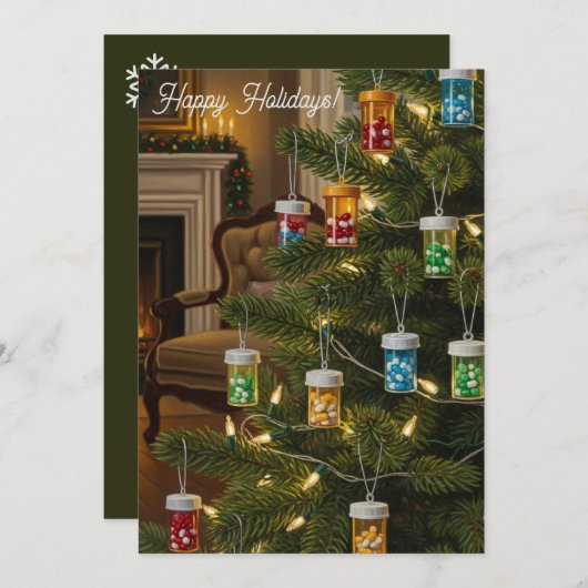 温調薬局クリスマスツリーカード シーズンカード (正面/裏面)