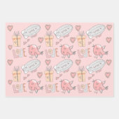 温風お洒落風の風船 ラッピングペーパーシート (正面2)