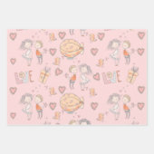 温風お洒落風の風船 ラッピングペーパーシート (正面)