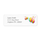 温風カラフル船差出人住所ラベル ラベル (正面)