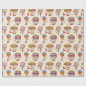 温風ストライプの船 ラッピングペーパー (フラット)