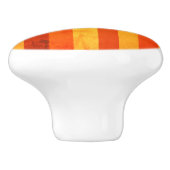 温風化オレンジ赤いモノグラム セラミックノブ (側面)