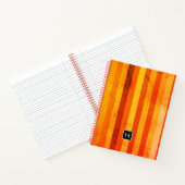 温風化オレンジ赤いモノグラム ノートブック (内部)