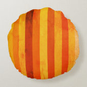 温風化オレンジ赤いモノグラム ラウンドクッション (裏面)