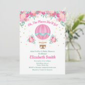 温風気球ベビーシャワー招待状 招待状 (スタンド正面)