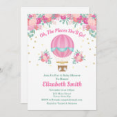 温風気球ベビーシャワー招待状 招待状 (正面/裏面)