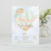 温風気球ベビーシャワー招待状 招待状 (スタンド正面)