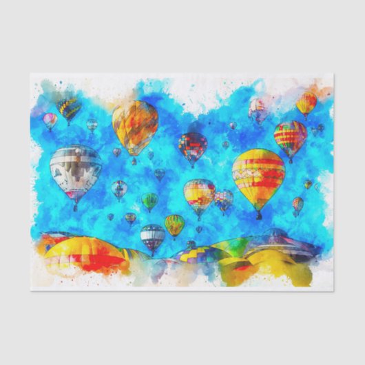 温風気球水色 薄葉紙 (正面)