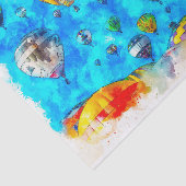 温風気球水色 薄葉紙 (詳細)