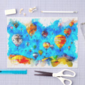 温風気球水色 薄葉紙 (クラフト)