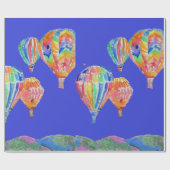 温風船バルーン水の色のラップ ラッピングペーパー (フラット)
