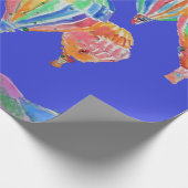 温風船バルーン水の色のラップ ラッピングペーパー (角)