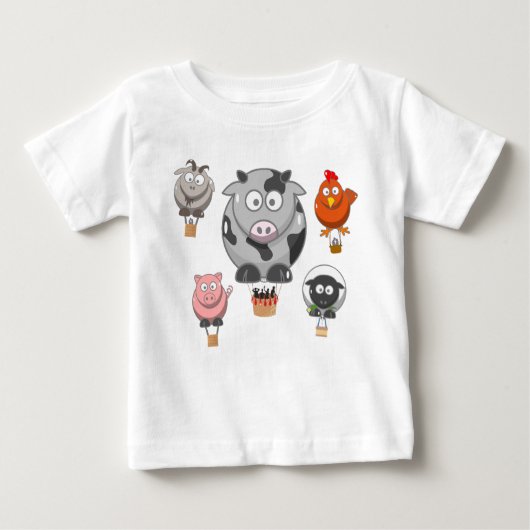 温風船動物 ベビーTシャツ (正面)