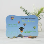 温風風船卒業パーティー招待状 招待状 (スタンド正面)