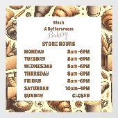 温馨なコテージの焼き菓子 ウィンドウサイン (シート)