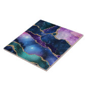 測地系と銀河系ブルーパープルピンクグリーン タイル (側面)