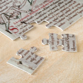 測定および文字(子牛皮紙)の図表 ジグソーパズル (側面)