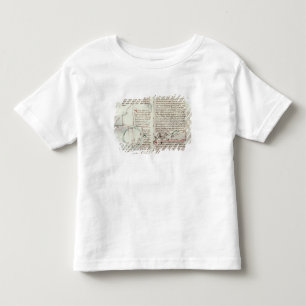 測定および文字(子牛皮紙)の図表 トドラーTシャツ