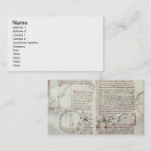 測定および文字(子牛皮紙)の図表 名刺 (正面/裏面)