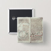 測定および文字(子牛皮紙)の図表 缶バッジ (正面&裏面)