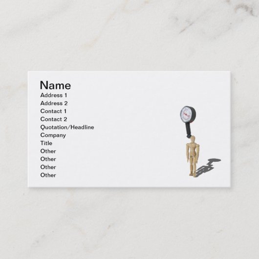 測定のストレス 名刺 (正面)