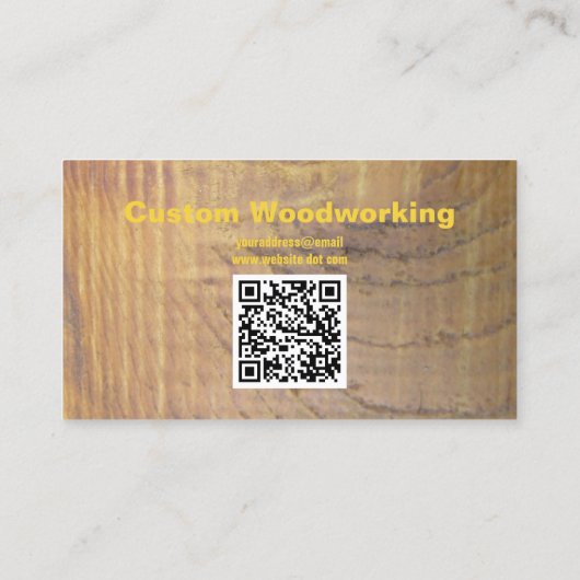 測定テープ木工プロフェッショナルQRコード 名刺 (裏面)