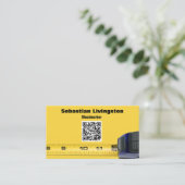 測定テープ木工プロフェッショナルQRコード 名刺 (スタンド正面)