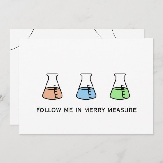 測定メリー化学サイエンスエレンマイヤーホリデイ シーズンカード (正面/裏面)
