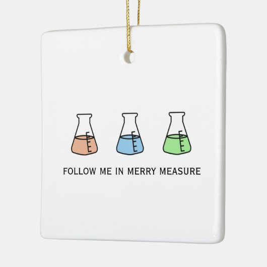 測定メリー化学サイエンスエレンマイヤーホリデイ セラミックオーナメント (左)