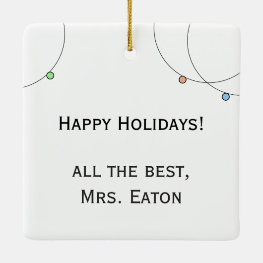 測定メリー化学サイエンスエレンマイヤーホリデイ セラミックオーナメント (裏面)