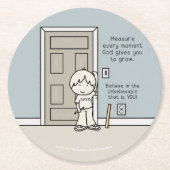 測定可能な瞬間 ラウンドペーパーコースター (正面)