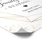 測点の結婚赤面フローラ幾何学的 ポスター (角)