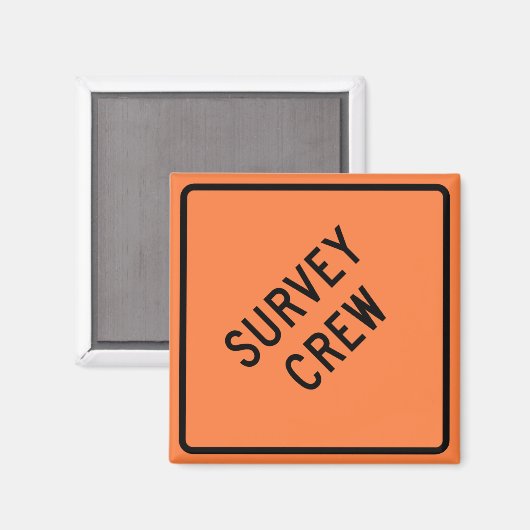 測量乗務員道路標識 マグネット (正面/裏面)