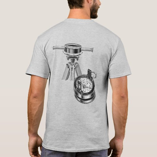 測量地測量士Tシャツ Tシャツ (裏面)