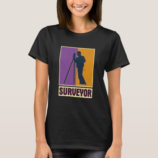測量地質測量技師テオドライトプロ Tシャツ (正面)