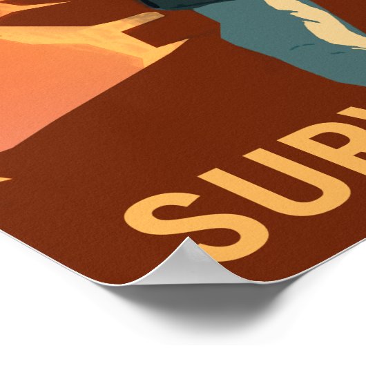 測量士が火星と衛星を探索したい ポスター (角)