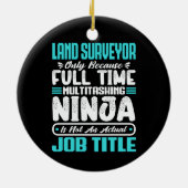 測量士の職名専門測量技能 セラミックオーナメント (裏面)